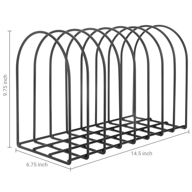 8-Slot Metal Wire Desktop File Organiser