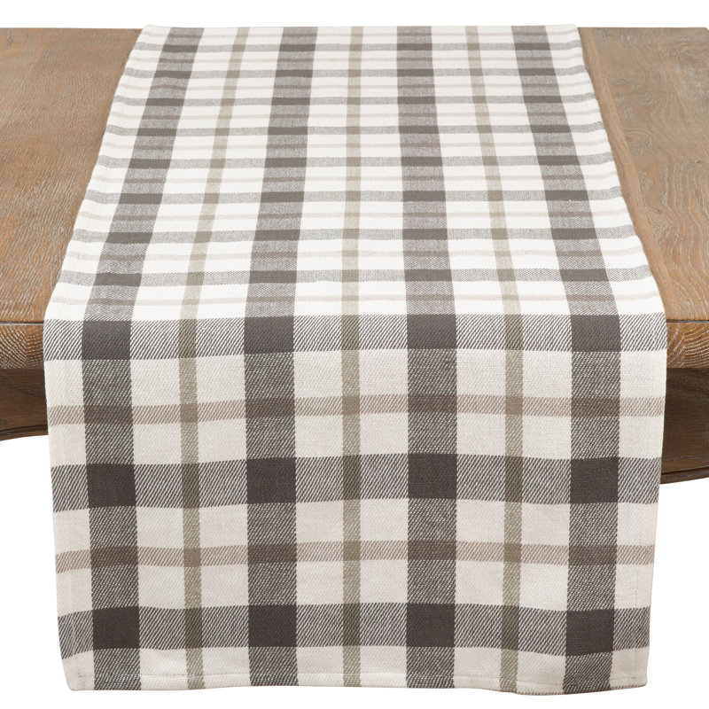 Chemin de table 100% coton Aadje, 16 po x 120 po