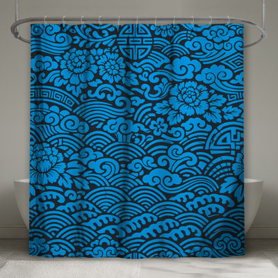 Rideaux de douche Blue Asian