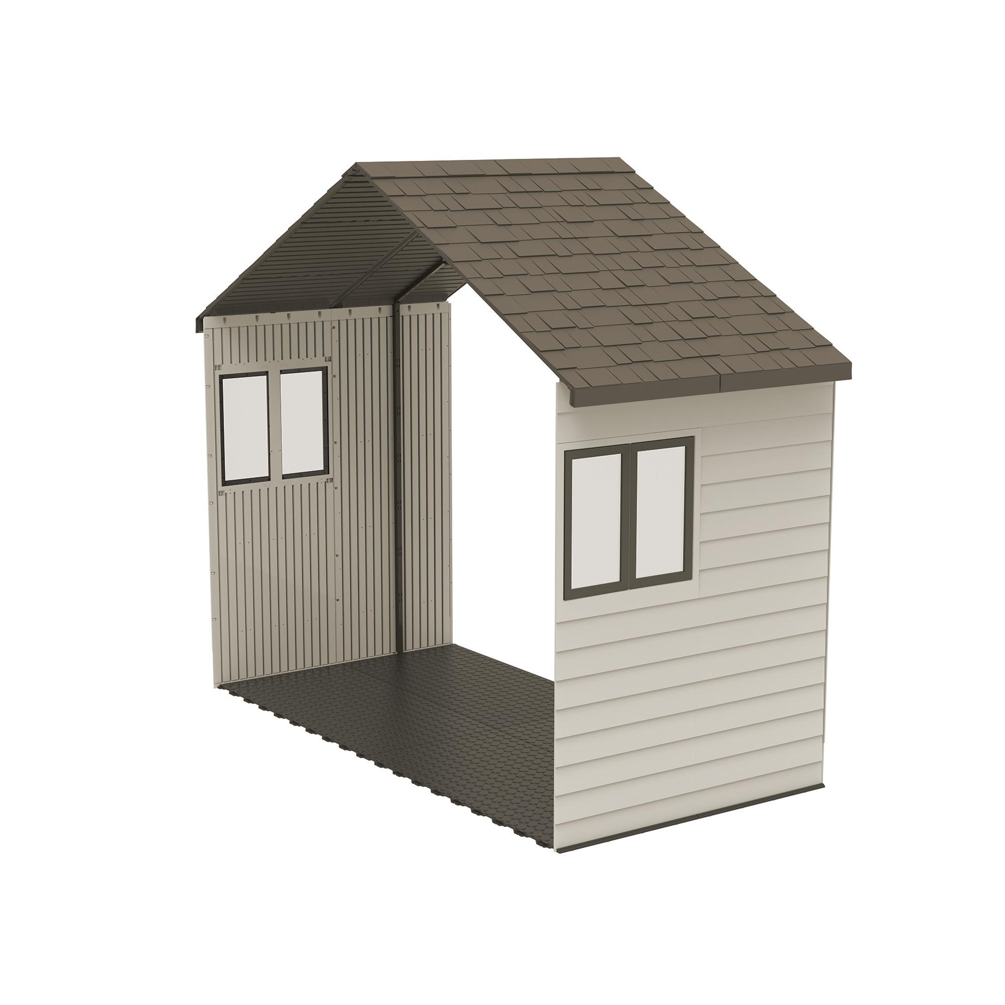 Lifetime High Density Polyethylene Plastic Storage Shed Extension Kit ...