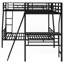 [Lit superposé simple en métal avec lit mezzanine simple et bureau - aucun sommier nécessaire, support solide]