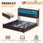 Tryston Bed Frame With Bookcase Headboard-917211628-917211627