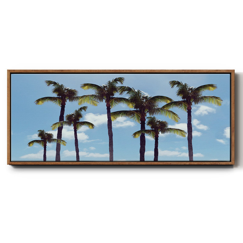 Paradise Palms, reproduction d'art sur toile, H 20 po x l 50 po x P 1,5 po, Noyer
