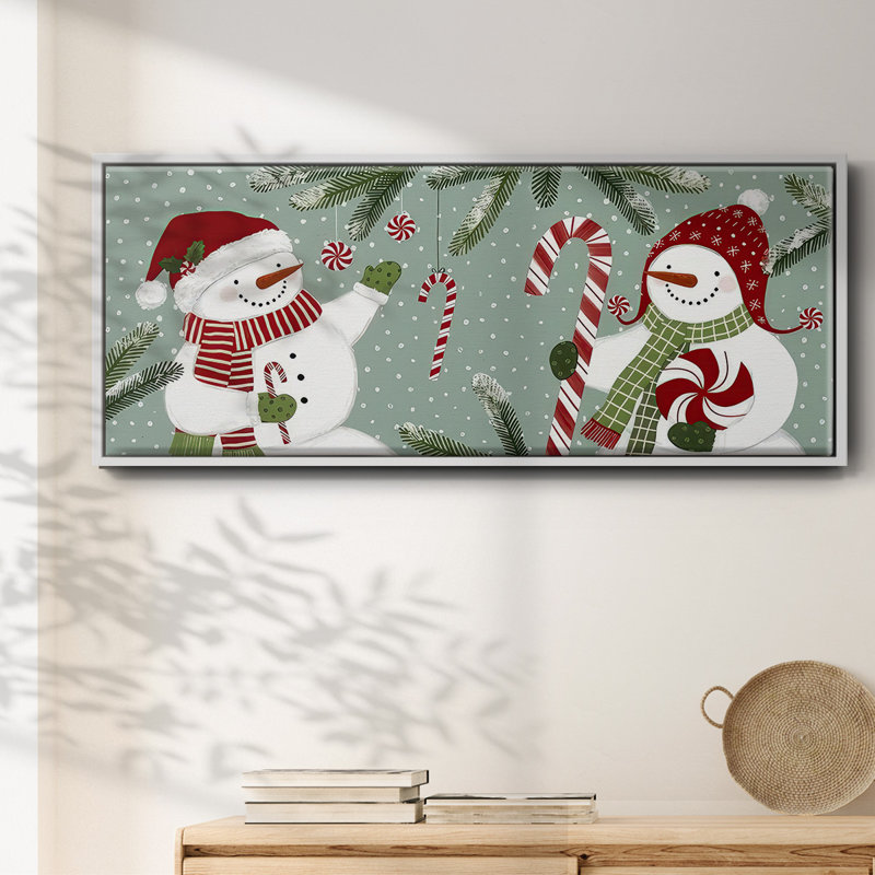 Frosty x 2, toile encadrée, H 20 po x l 50 po