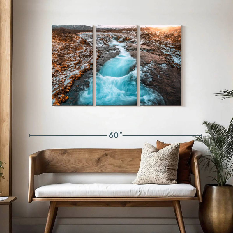 Cascade Alvord Bruarfoss Islande, H 28 po x l 45 po