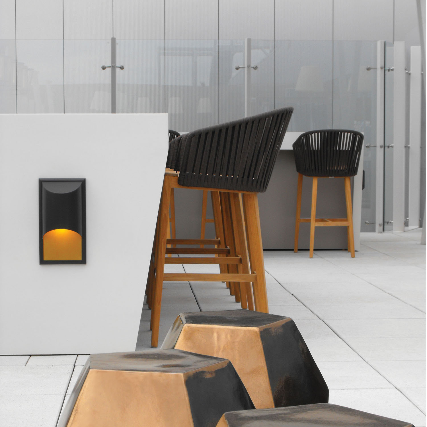 Aurore Outdoor Wall Lantern, Satin Black, MED
