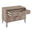 Commode cannelée 35 po Dumbo gris rustique (3 tiroirs)-996966294