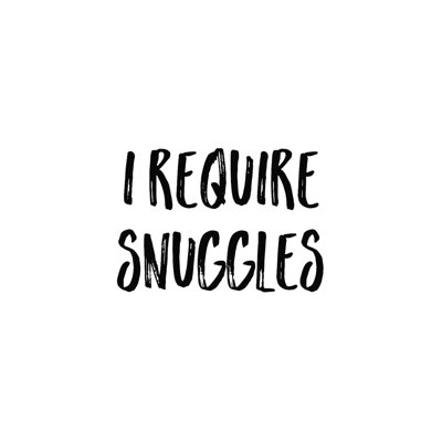 Snuggles - Art textuel sur toile tendue