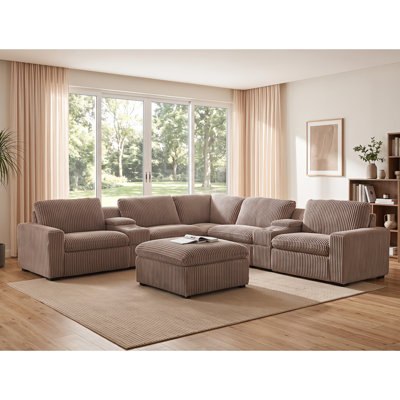 Canapé modulaire en tissu d'ameublement inclinable Annistyn