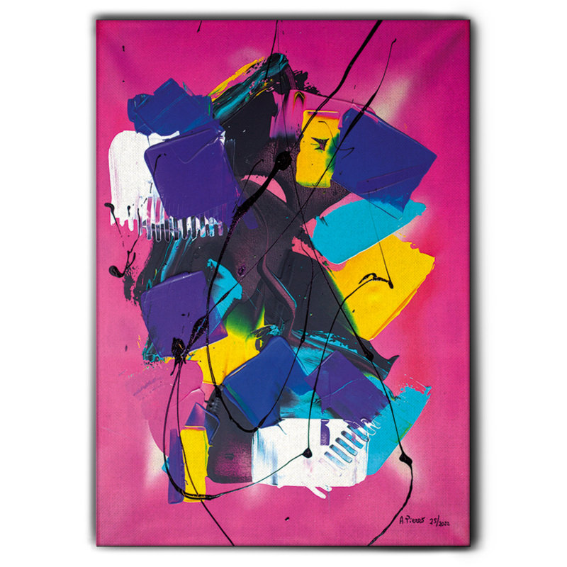 Elogio del Giallo e del Blu by Alfredo Pierro - Rectangle Print on Vetro Acrilico Plexi, 95cm H x 65cm W