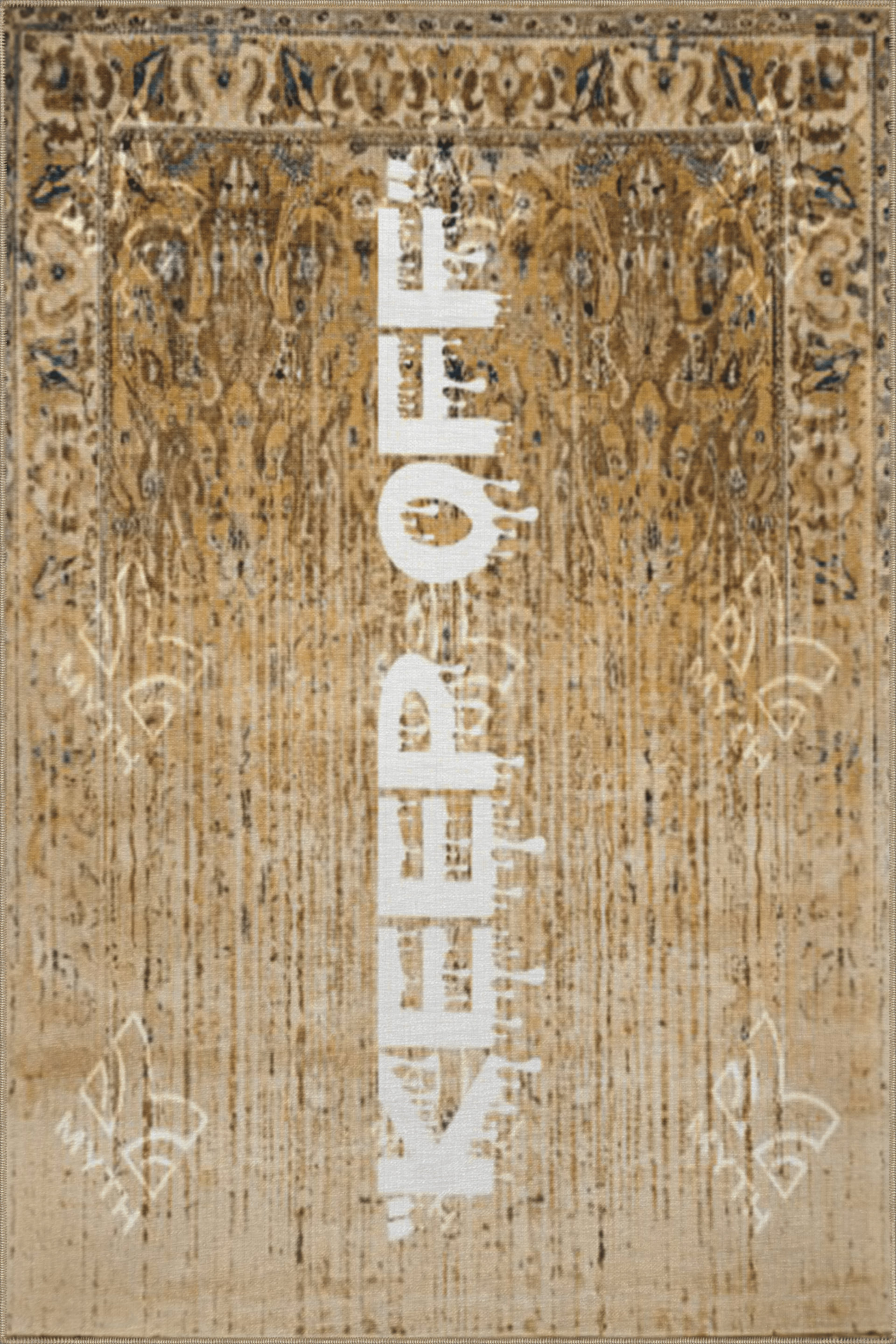 Bungalow Rose Beige Theme Keep Off Written Patterned Creative Modern ...
