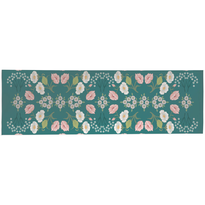 May Flowers Outdoor Rug, Runner 2'6" x 8'