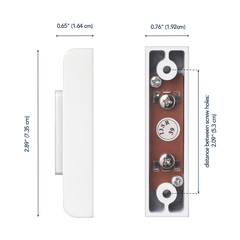 Heath Zenith White Metal Wired Lighted Push Doorbell Button
