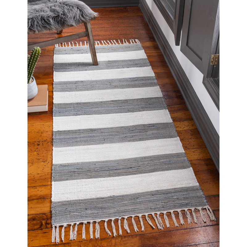 Rinker Cotton Striped Indoor Rug, Runner 2'7" x 6'1"
