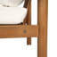 Chaise de patio moderne en bois 28 po Mid-Century, chaise longue à assise profonde résistante aux intempéries avec traversin et coussins épais, chaise d'appoint avec cadre en bois massif pour la cour, la piscine et la terrasse | Chaise de patio en bois moderne de 28 po Résistant D