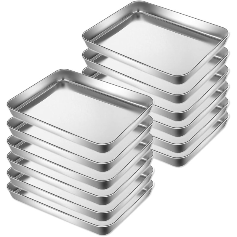 12-piece Stainless Steel Baking Pan Set
