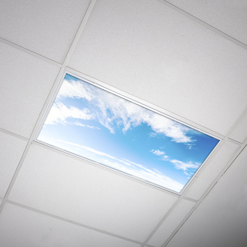 Couvre-lampes fluorescents Cloud Classroom pour plafonniers - pour luminaire 2 x 4 - par Octo Lights