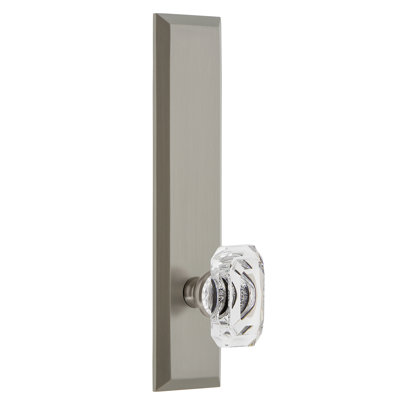 Grande assiette avec bouton de porte en cristal transparent Grandeur Fifth Avenue