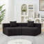 Canapé courbé modulaire en chenille avec coussins pour une utilisation multi-espace-1034760614