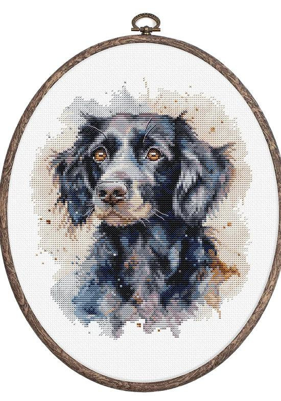 Trousse de broderie au point de croix compté Border Collie de Luca-S BC213L