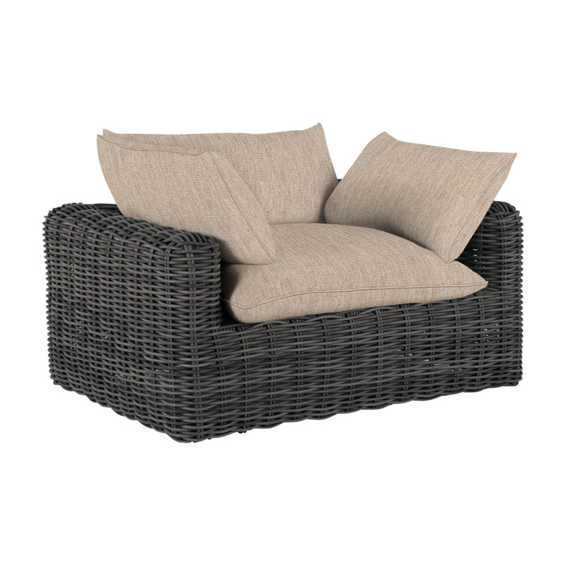 Méridienne pour l'extérieur Montecito N-Dura, Raphia, Welt, Toile sable