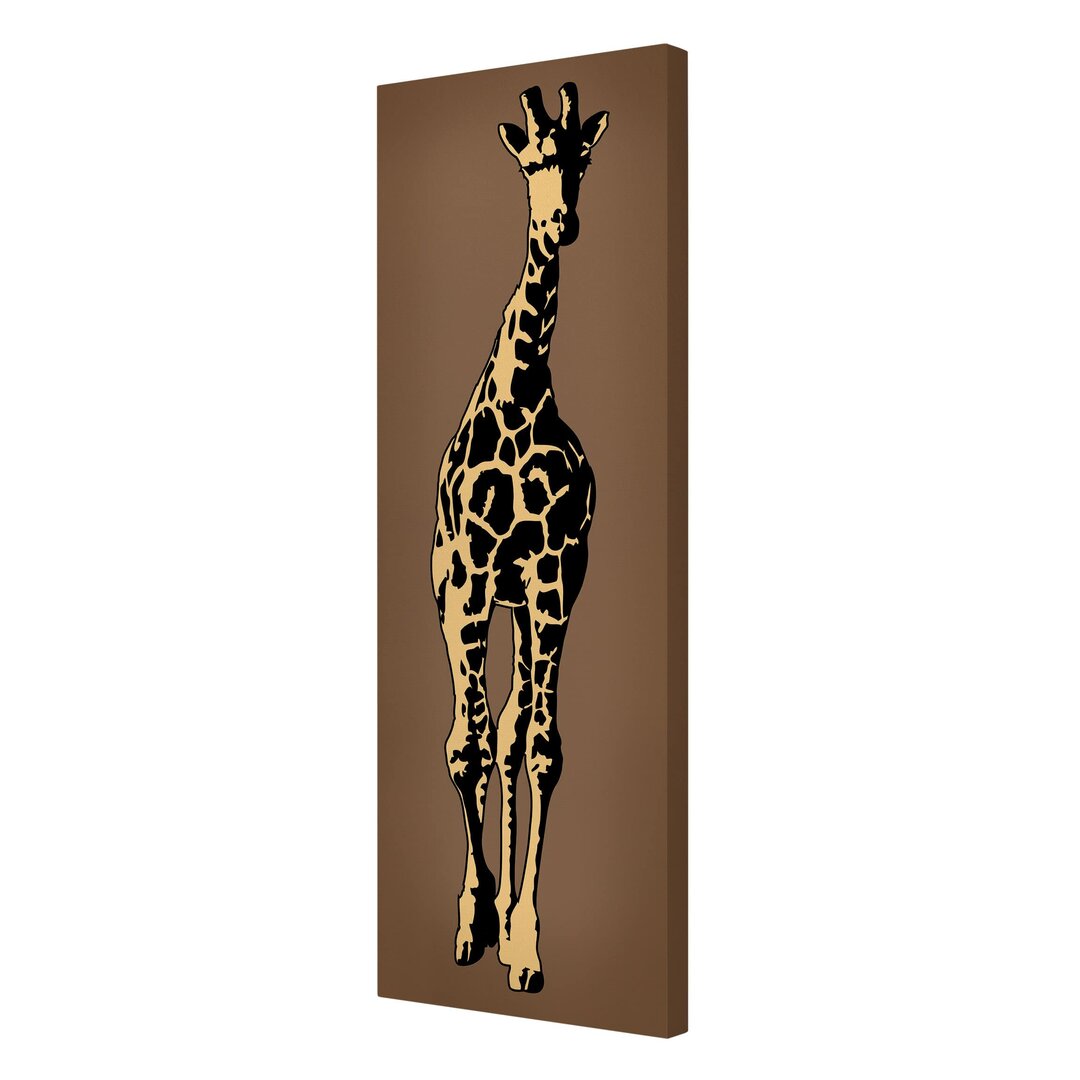 Leinwandbild - Grafikdruck „Giraffe”