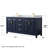 Daria 72'' Double Bathroom Vanity with Carrara Marble Top-290162509-290162500