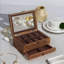8 Slot Wooden Watch Lockable Box Rustic