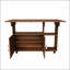 Table pliante multifonctionnelle avec tablettes et roulettes de rangement, table de salle à manger pliable de 47 pouces pour les petits espaces, bureau compact pour la cuisine, dortoir, bureau