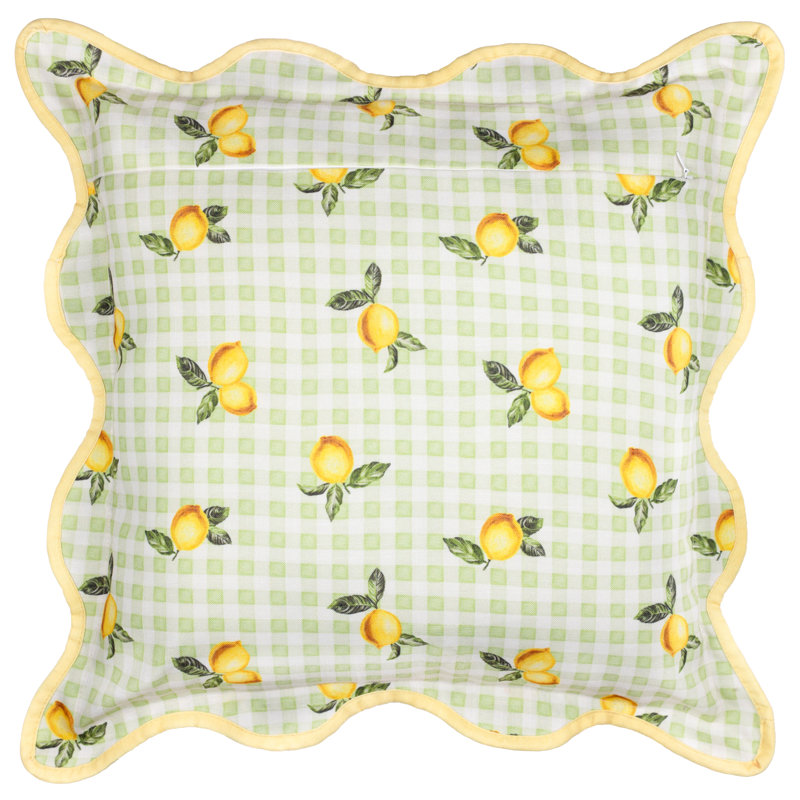 Fruits Indoor / Outdoor Square Throw Cushion, Green