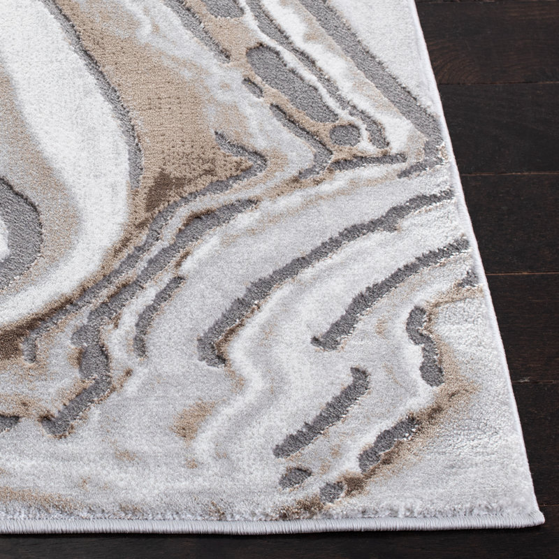 Spurrell Performance Abstract Rug, Square 6'7"