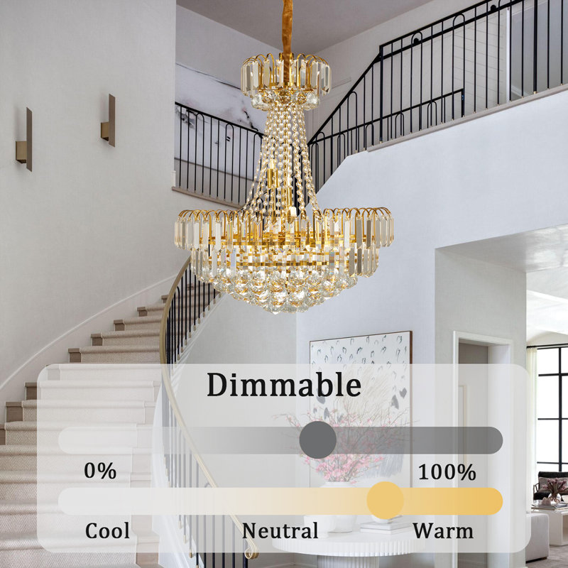 Lustre empire à intensité variable à 8 lumières Jadaiah