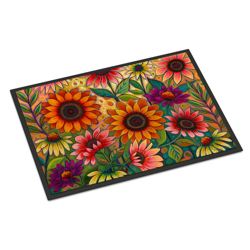Guerrina Non-Slip Doormat, Fall Sunflower Surprise