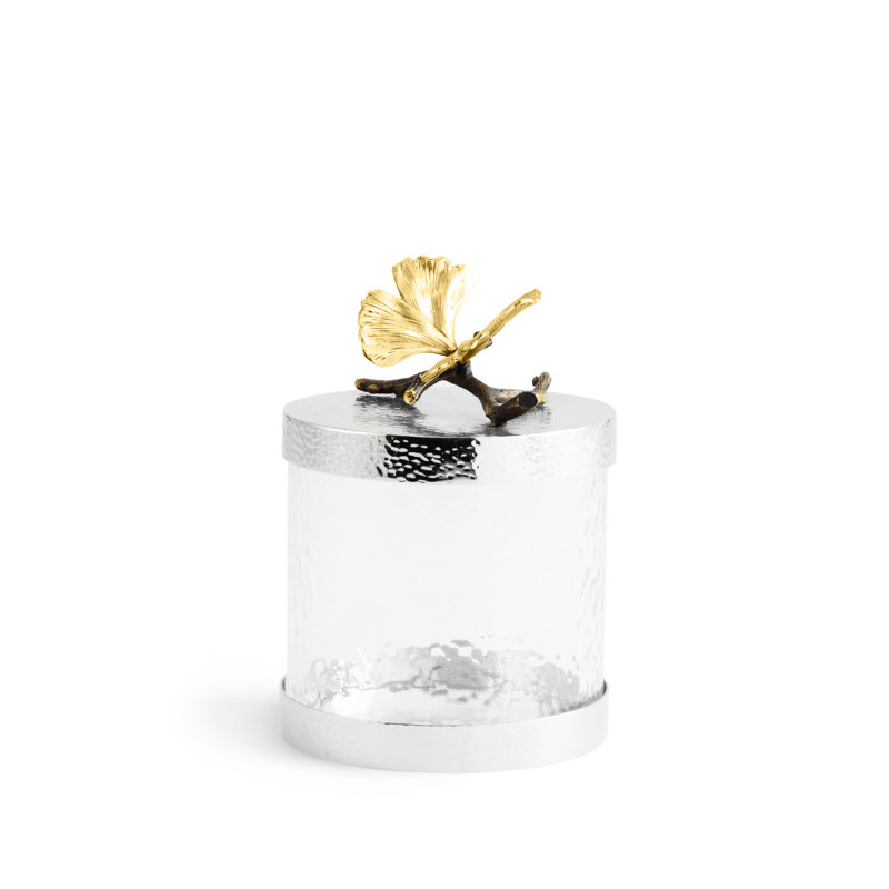 Butterfly Ginkgo Kitchen Canister, 6" H x 5.5" W x 5.5" D
