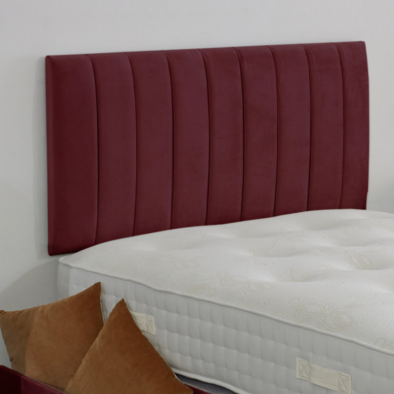 Upholstered Divan Bed with Mattress, Small Double (4'), Maroon