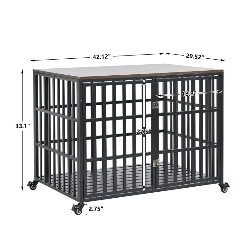 Swind Steel Pet Crate with 2 Doors