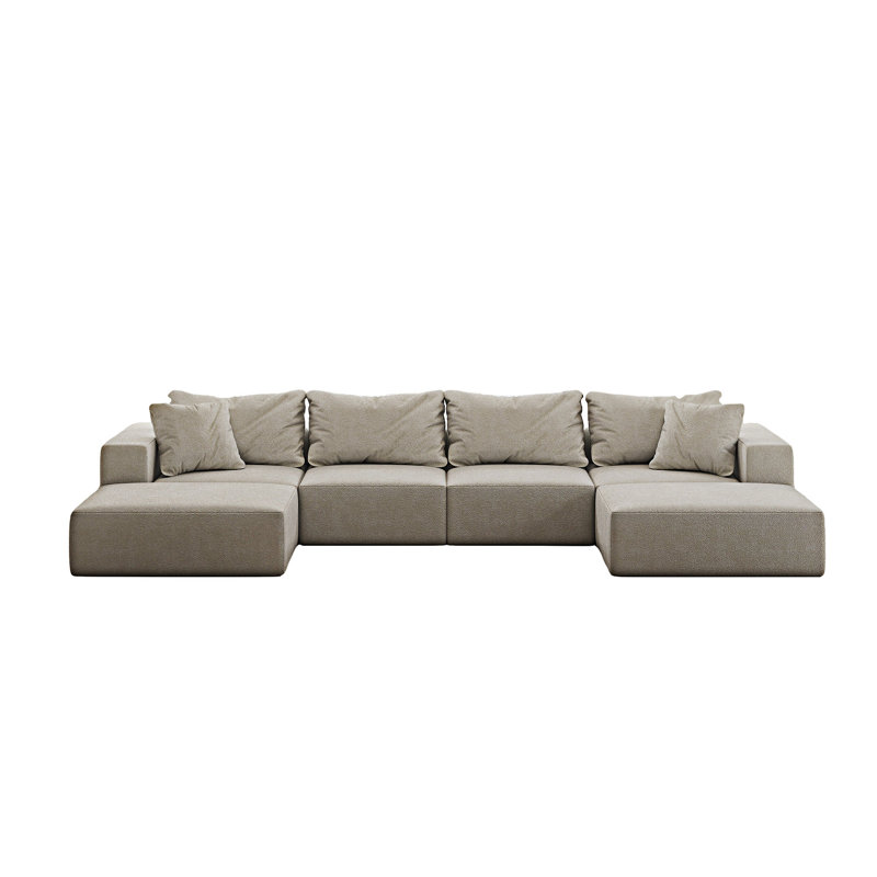 Upholstered Modular Sectional Sofa Couch