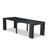 13-piece Dining Table Set a Rectangular Kitchen Table and 12 Burgundy Polyester fabric Dining Chairs, Wire Brushed Black Finish.-122201380