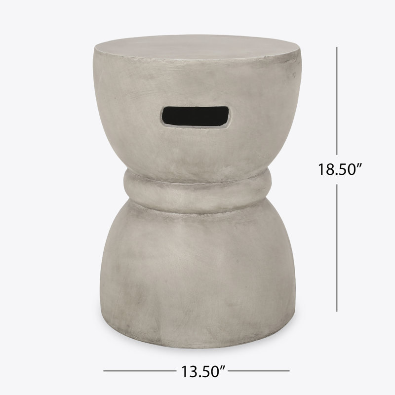 Domitri Modern Lightweight Concrete Round Side Table