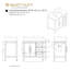 Meuble-lavabo simple 36 po avec plateau en marbre Chambery-94564315-94426588