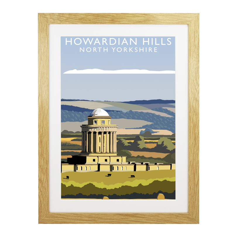 Howardian Hills by Richard O'Neil - Print, 54 cm H x 44 cm W x 2.2 cm D, Oak Wood Frame