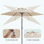 Parasol de marché inclinable 90 'Amaral-213007565