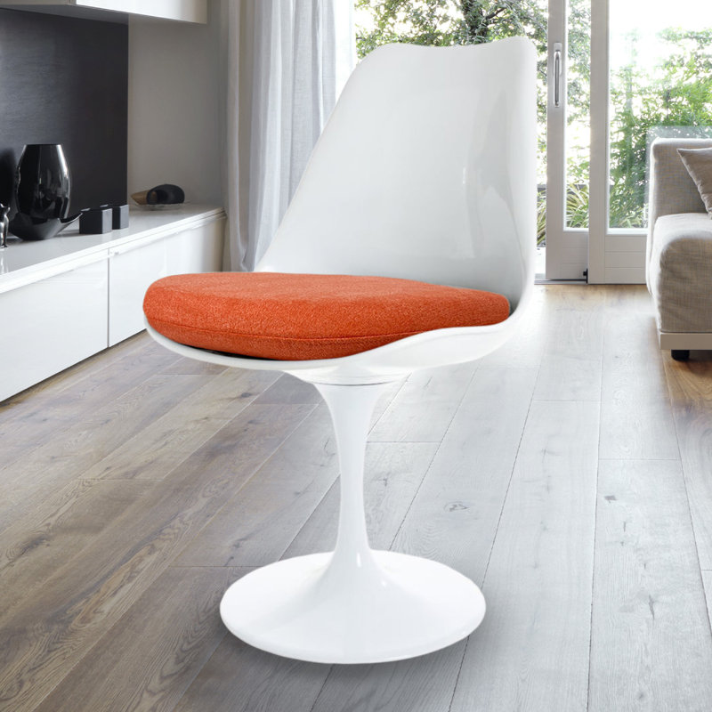 Eleni 47cm H Fabric Upholstered Side Chair, Orange