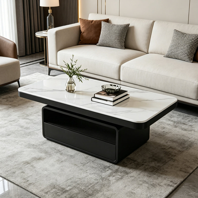 Osée, Blanc / Gris / Noir, H 16,53 po x L 51,18 po x l 27,55 po