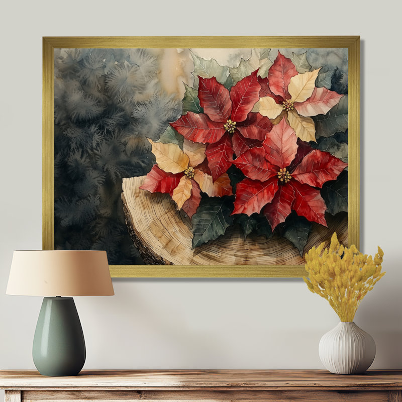 Gorjana - art mural floral, H 24 po x l 32 po, White Picture Framed