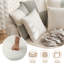 Canapé surdimensionné rond en chenille avec 5 coussins avec repose-pieds-1164159817