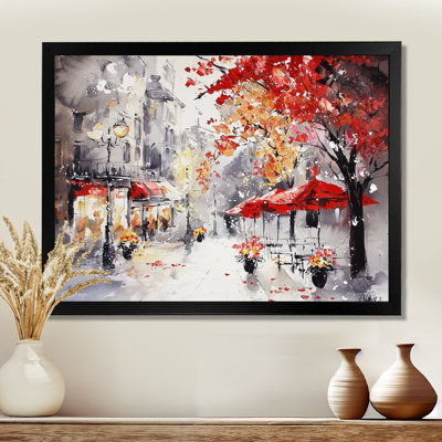 Minimal Paris Street In Autumn - City Paris, impression d'art mural