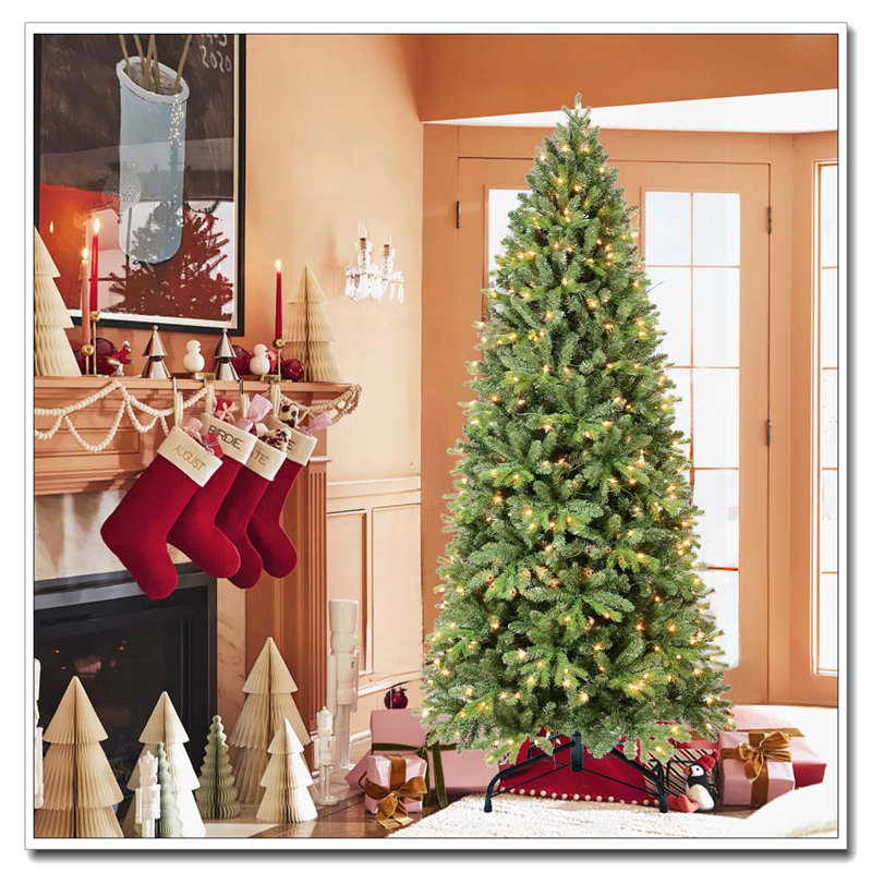 Arbre de Noël 8 pi avec lumières DEL, H 8 pi, Non