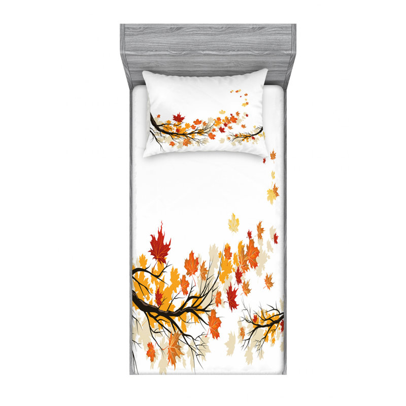 Microfiber Sheet Set, Twin Sheet Set with Fitted Sheet