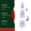 Arbre de Noël artificiel blanc 7,5 pi avec base en métal pliable